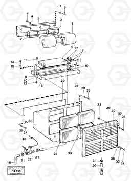 84843 Radiator with fitting parts 6300 6300, Volvo Construction Equipment