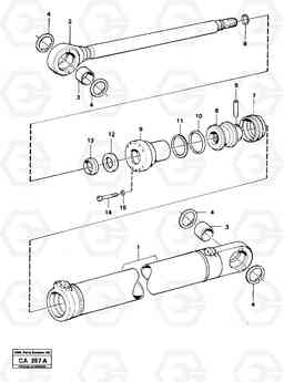 59052 Hydraulic cylinder lifting 6300 6300, Volvo Construction Equipment