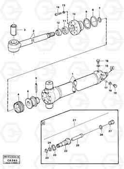 2093 Hydraulic cylinder slewing post 6300 6300, Volvo Construction Equipment