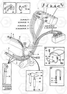 16006 Hydraulic system hoses from valve to boom 6300 6300, Volvo Construction Equipment