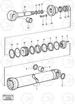 75077 Hydraulic cylinder dipperstick cylinder 6300 6300, Volvo Construction Equipment