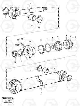 47641 Hydraulic cylinder bucket cylinder 6300 6300, Volvo Construction Equipment