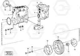 20020 Fuel injection pump with fitting parts EL70 VOLVO BM VOLVO BM EL70, Volvo Construction Equipment