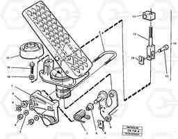 86964 Speed control, pedal EL70 VOLVO BM VOLVO BM EL70, Volvo Construction Equipment