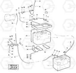 50870 Battery with assembling details EL70 VOLVO BM VOLVO BM EL70, Volvo Construction Equipment