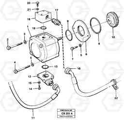 2280 Pump with fitting parts EL70 VOLVO BM VOLVO BM EL70, Volvo Construction Equipment