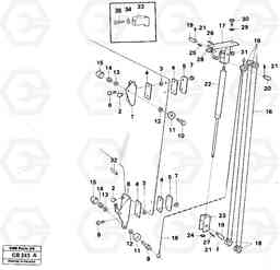 26258 Lock and handle for rear window EL70 VOLVO BM VOLVO BM EL70, Volvo Construction Equipment