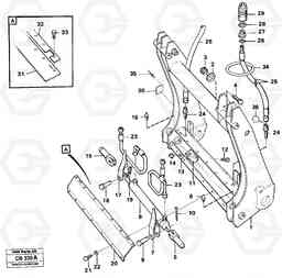 11682 Hydraulic attachment bracket EL70 VOLVO BM VOLVO BM EL70, Volvo Construction Equipment