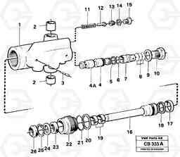 29969 Hydraulic cylinder EL70 VOLVO BM VOLVO BM EL70, Volvo Construction Equipment