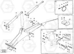 37629 Excavator beam without lateral angle facility. EL70 VOLVO BM VOLVO BM EL70, Volvo Construction Equipment