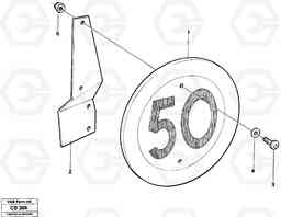 25620 Sign 50km/h. EL70 VOLVO BM VOLVO BM EL70, Volvo Construction Equipment