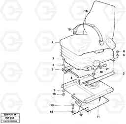 60763 Operator's seat EL70C VOLVO BM VOLVO BM EL70C, Volvo Construction Equipment