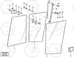 86088 Lock and handle for side window EL70C VOLVO BM VOLVO BM EL70C, Volvo Construction Equipment