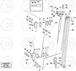 30612 Lock and handle for rear window EL70C VOLVO BM VOLVO BM EL70C, Volvo Construction Equipment