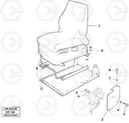 56047 Driver's seat, air suspensioned Isri EL70C VOLVO BM VOLVO BM EL70C, Volvo Construction Equipment