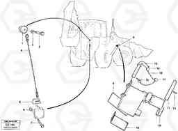 54542 Transport lock, boom - loader unit EL70C VOLVO BM VOLVO BM EL70C, Volvo Construction Equipment