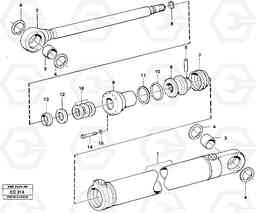 59062 Hydraulic cylinder tilting EL70C VOLVO BM VOLVO BM EL70C, Volvo Construction Equipment