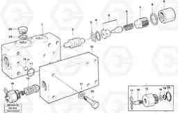 56057 Valve, circuit body and return valve EL70C VOLVO BM VOLVO BM EL70C, Volvo Construction Equipment