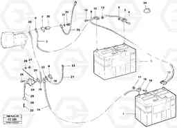 52663 Battery cables with battery main switch. EL70C VOLVO BM VOLVO BM EL70C, Volvo Construction Equipment