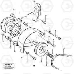 2019 Alternator with assembling details EL70C VOLVO BM VOLVO BM EL70C, Volvo Construction Equipment