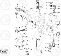 64432 Loader unit valve EL70C VOLVO BM VOLVO BM EL70C, Volvo Construction Equipment