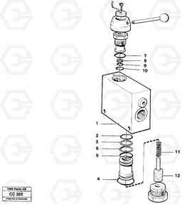 47982 Valve, circuit body and return valve EL70C VOLVO BM VOLVO BM EL70C, Volvo Construction Equipment