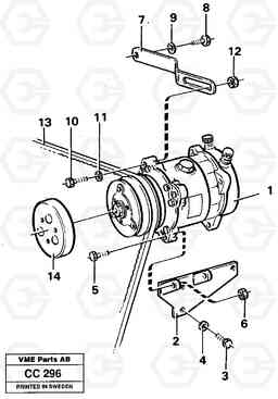 14579 Compressor air-condition EL70C VOLVO BM VOLVO BM EL70C, Volvo Construction Equipment