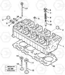 54969 Cylinder head EL70C VOLVO BM VOLVO BM EL70C, Volvo Construction Equipment