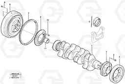 19535 Crankshaft - balancing EL70C VOLVO BM VOLVO BM EL70C, Volvo Construction Equipment