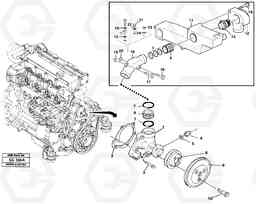 2789 Water pump and thermostat housing EL70C VOLVO BM VOLVO BM EL70C, Volvo Construction Equipment