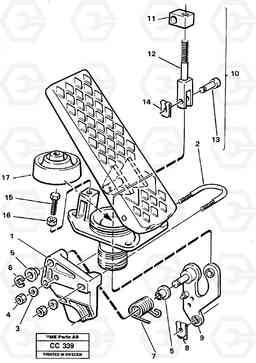 86720 Speed control, pedal EL70C VOLVO BM VOLVO BM EL70C, Volvo Construction Equipment