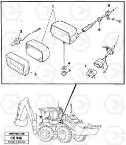 13089 Work lights, extra EL70C VOLVO BM VOLVO BM EL70C, Volvo Construction Equipment