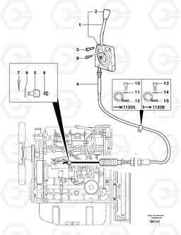 105 Engine acceleration control EC70 TYPE 233, Volvo Construction Equipment