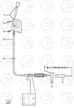 8676 Engine acceleration control EC50 TYPE 247, Volvo Construction Equipment