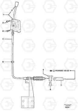 12791 Engine acceleration control EW50 TYPE 256, Volvo Construction Equipment