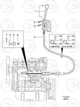 3489 Engine acceleration control EW70 TYPE 262, Volvo Construction Equipment