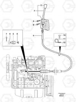 14487 Engine acceleration control EW70VV TYPE 262, Volvo Construction Equipment