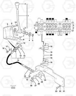 102219 Control lever : dozer blade EC50VV TYPE 247, Volvo Construction Equipment