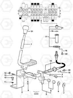 7349 Control lever : travelling ( left ) EC50VV TYPE 247, Volvo Construction Equipment