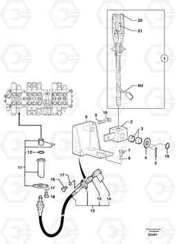 6923 Control lever : stabiliser EW50 TYPE 256, Volvo Construction Equipment