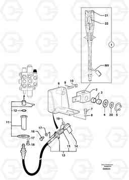 11572 Control lever : stabiliser EW70VV TYPE 262, Volvo Construction Equipment