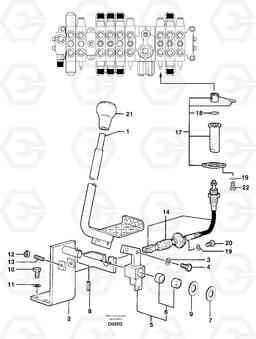 7350 Control lever : travelling ( right ) EC50VV TYPE 247, Volvo Construction Equipment