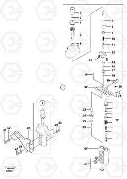 12258 Hand brake control EW50 TYPE 256, Volvo Construction Equipment