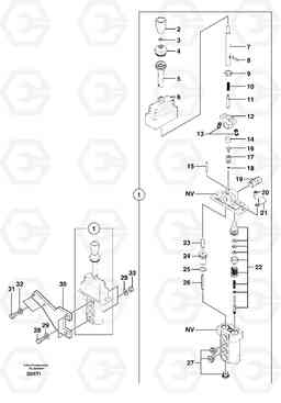 31139 Hand brake control EW50VV TYPE 256, Volvo Construction Equipment