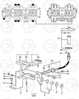 12199 Control pedal : accessories on attachment - 75 l/m EC50 TYPE 247, Volvo Construction Equipment