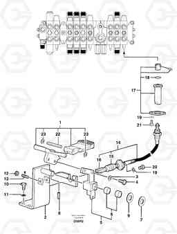 7031 Control pedal : accessories on attachment - 75 l/m EC50VV TYPE 247, Volvo Construction Equipment