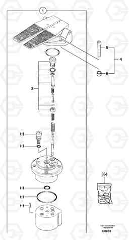 13502 Control pedal EW50 TYPE 256, Volvo Construction Equipment