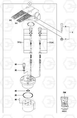 6304 Control pedal EW70 TYPE 262, Volvo Construction Equipment