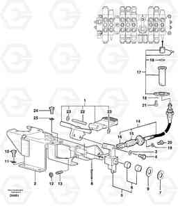 13510 Control pedal : accessories on attachment - 75 l/m EW50 TYPE 256, Volvo Construction Equipment