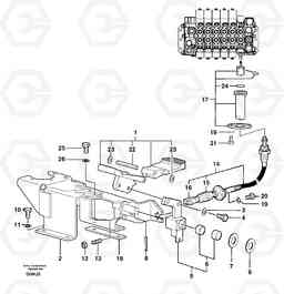 106175 Control pedal : accessories on attachment - 90 l/m EW70 TYPE 262, Volvo Construction Equipment